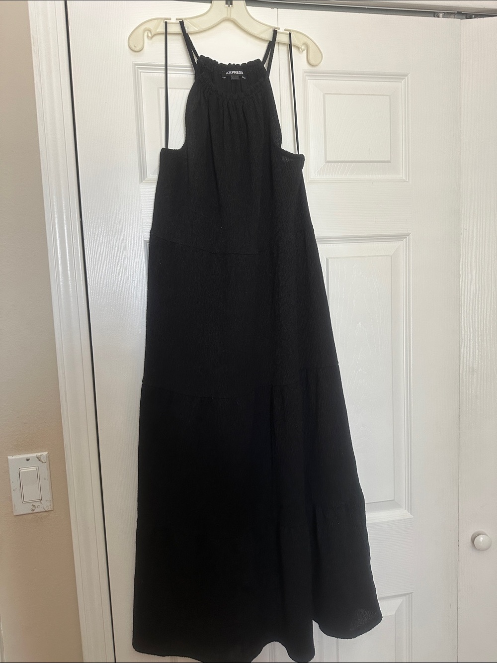 Express Black Halter-Style Maxi Dress